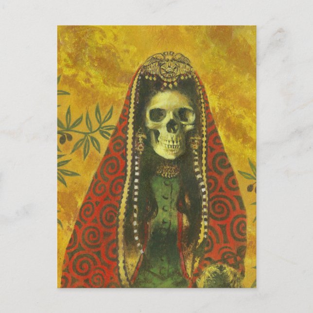 Cartão Postal Skeleton Witch Design (Frente)