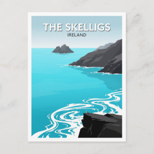 Cartão Postal Skellig Michael Atlantic Sea Stacks Portmagee Pres
