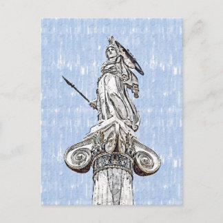 Cartão Postal Sketch da Estátua de Athena Postcard