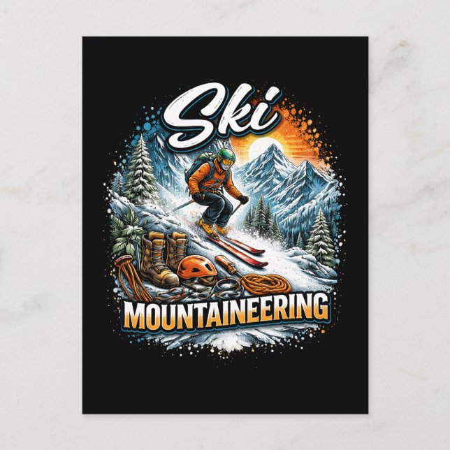 Cartão Postal Ski Mountaineering (Frente)