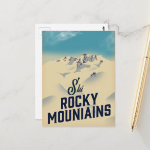 Cartão Postal Ski Rocky Mounates EUA