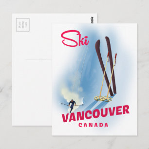 Cartão Postal Ski Vancouver Canadá