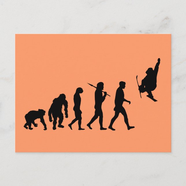 Cartão Postal Skiboard Evolution of skiboards trick ski Gift (Frente)
