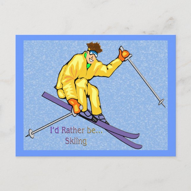 Cartão Postal Skier (Frente)