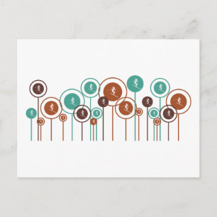 Cartão Postal Skiing Daisies
