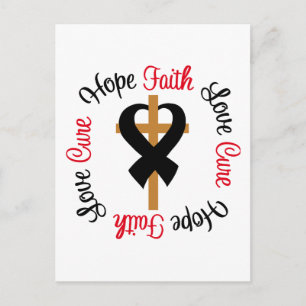 Cartão Postal Skin Cancer Faith Hope Love Cross