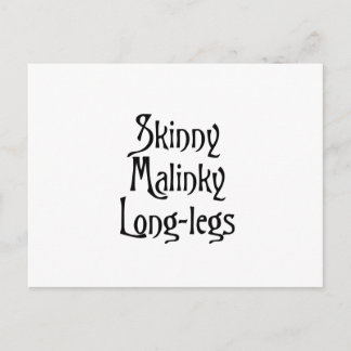 Cartão Postal Skinny Malinky Pernas longas, engraçadinho escocês