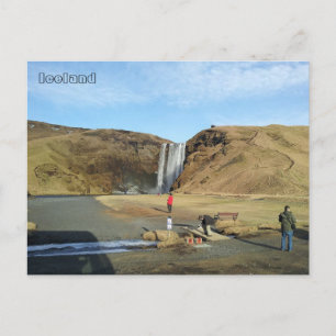 Cartão Postal Skógafoss Waterfall, Islândia