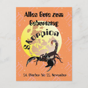 Cartão Postal Skorpion 24. Bis 22 de novembro Postkarte