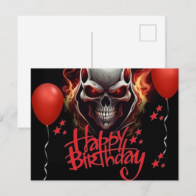 Cartão Postal Skull (Frente/Verso)