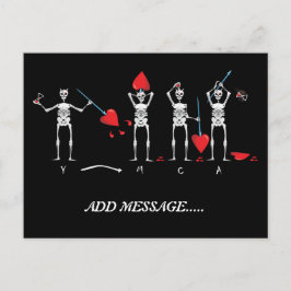CARTÃO POSTAL SKULL; BLACKBEARD YMCA