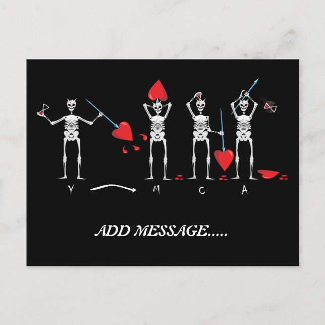 CARTÃO POSTAL SKULL; BLACKBEARD YMCA (Frente)
