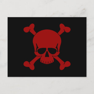 Cartão Postal Skull & Crossbones Postcard