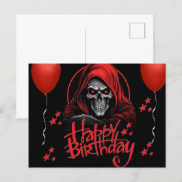 Cartão Postal Skull rouge
