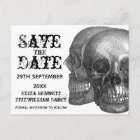 Skull Salve o Cartão-Postal de Data