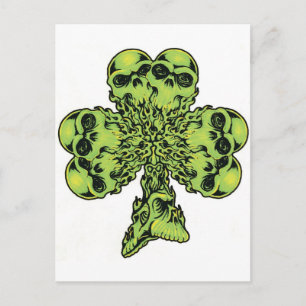 Cartão Postal Skull Shamrock I