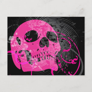 Cartão Postal Skullz. setas torcidas.