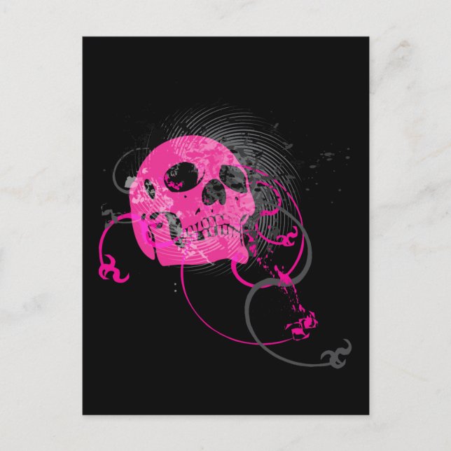 Cartão Postal Skullz. setas torcidas. (Frente)