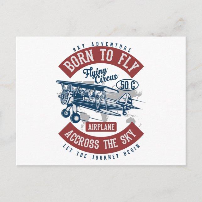 Cartão Postal Sky Adventure Nascer Para Voar (Frente)