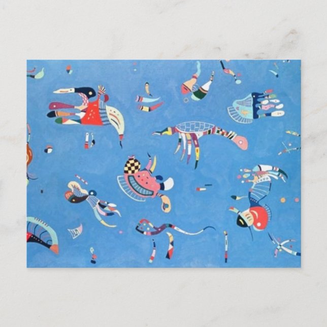 Cartão Postal Sky Blue Wassily Kandisnky (Frente)