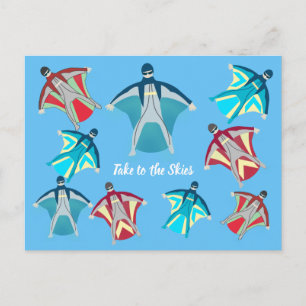 Cartão Postal Skydiving