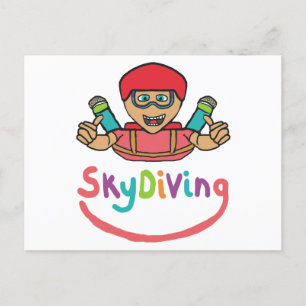 Cartão Postal Skydiving