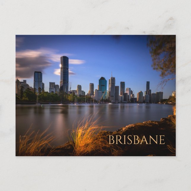 Cartão Postal Skyline, Brisbane, Brisbane River, Austrália (Frente)