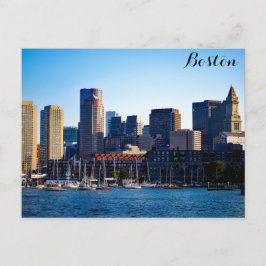 Cartão Postal Skyline Cidade Centro de Boston Massachusetts