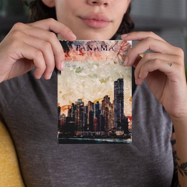 Cartão Postal Skyline Cidade do Panamá, na moda (stunning panama postcard)