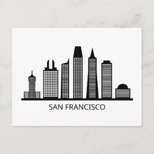 Cartão postal Skyline da Califórnia em São Fran