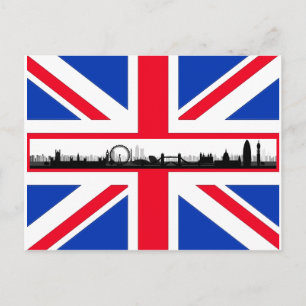 Cartão postal Skyline da Union Jack Flag London