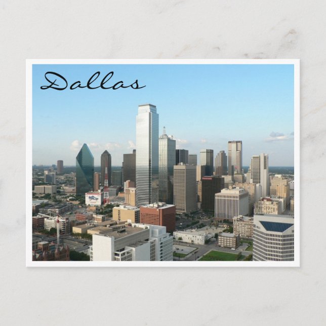 Cartão Postal skyline dallas (Frente)