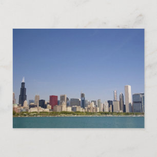 Cartão Postal Skyline de Chicago, Illinois, EUA.