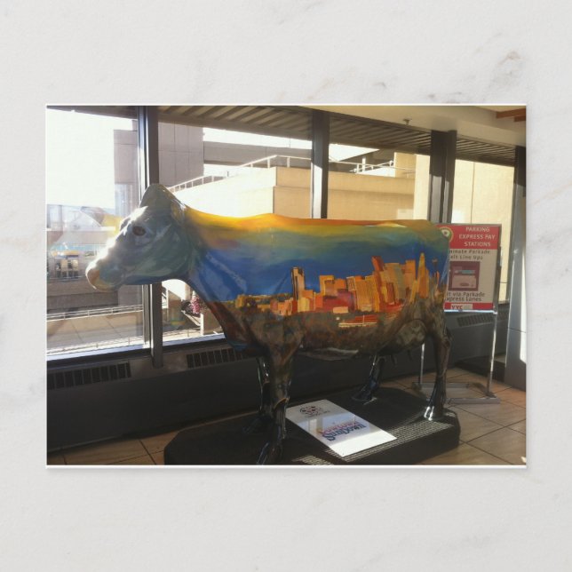 Cartão Postal Skyline de Cowtown (Frente)