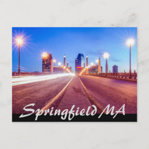 Cartão Postal skyline de Massachusetts, em springfield