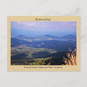 Cartão Postal Skyline Drive Shenandoah