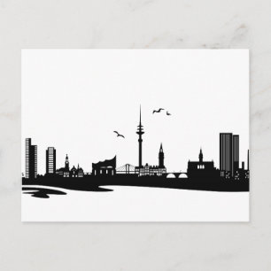 Cartão Postal Skyline Hamburg