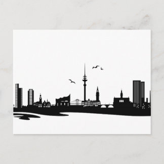 Cartão Postal Skyline Hamburg