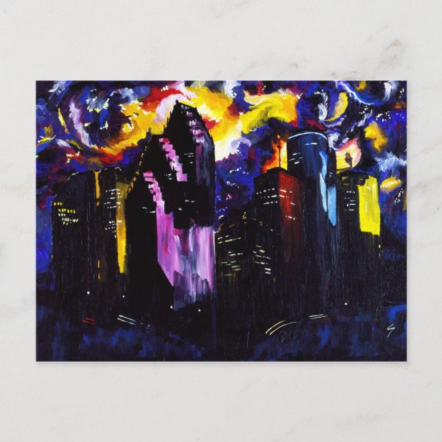 Cartão Postal skyline Houston (Frente)