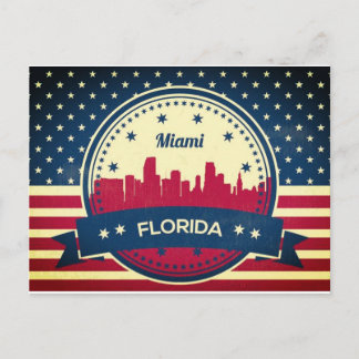Cartão Postal Skyline Miami Florida
