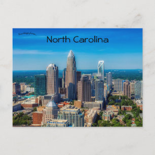 Cartão Postal Skyline of Charlotte North Carolina
