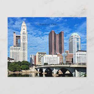 Cartão Postal Skyline of Columbus, Ohio