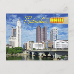 Cartão Postal Skyline of Columbus, Ohio