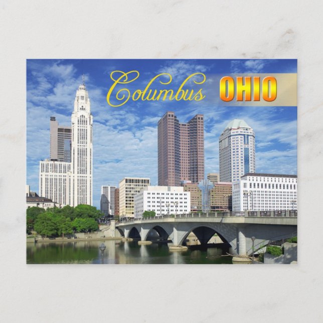 Cartão Postal Skyline of Columbus, Ohio (Frente)
