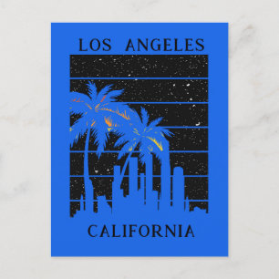 Cartão Postal Skyline Palm Tree, cidade de Los Angeles Califórni