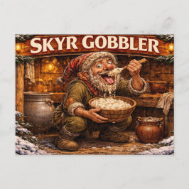 Cartão Postal Skyr Gobbler Icelandic Yule Lad