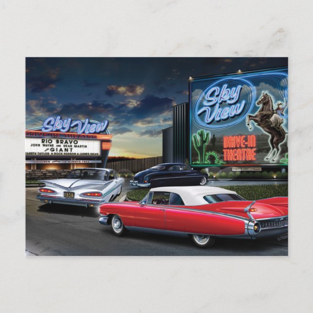 Cartão Postal Skyview Drive In (Frente)