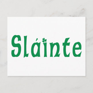 Cartão Postal Slainte Irish Gift