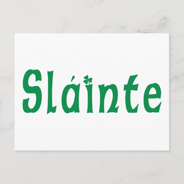 Cartão Postal Slainte Irish Gift (Frente)