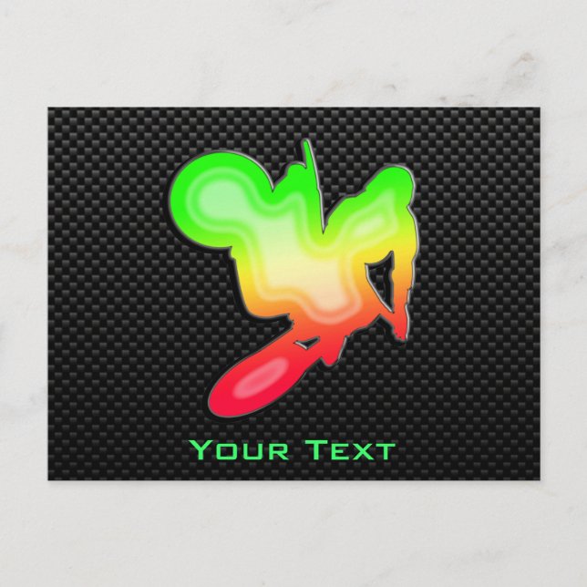 Cartão Postal Sleek Motocross Whip (Frente)